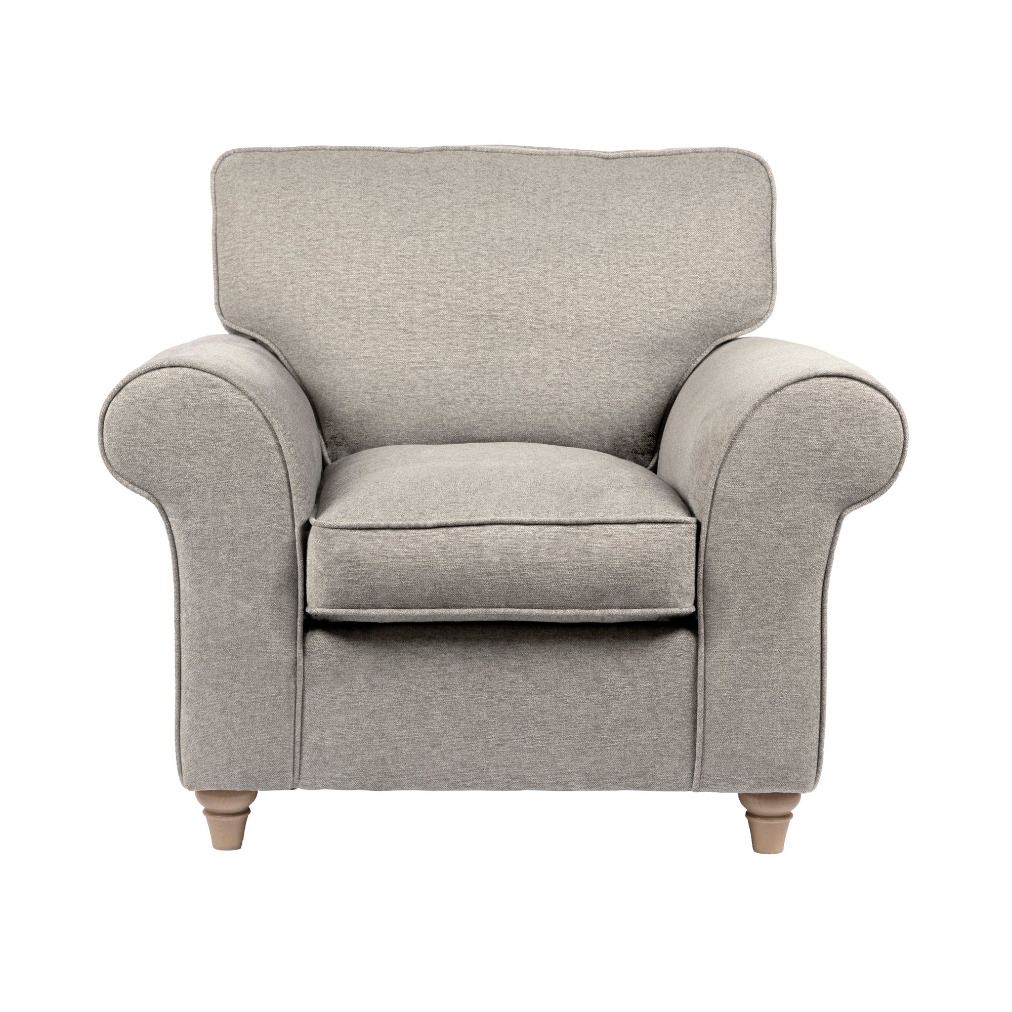 Rosa Fabric Armchair Grey