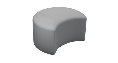 Luna Half Moon Footstool in Shadow Brushed Linen Cotton - sofa.com
