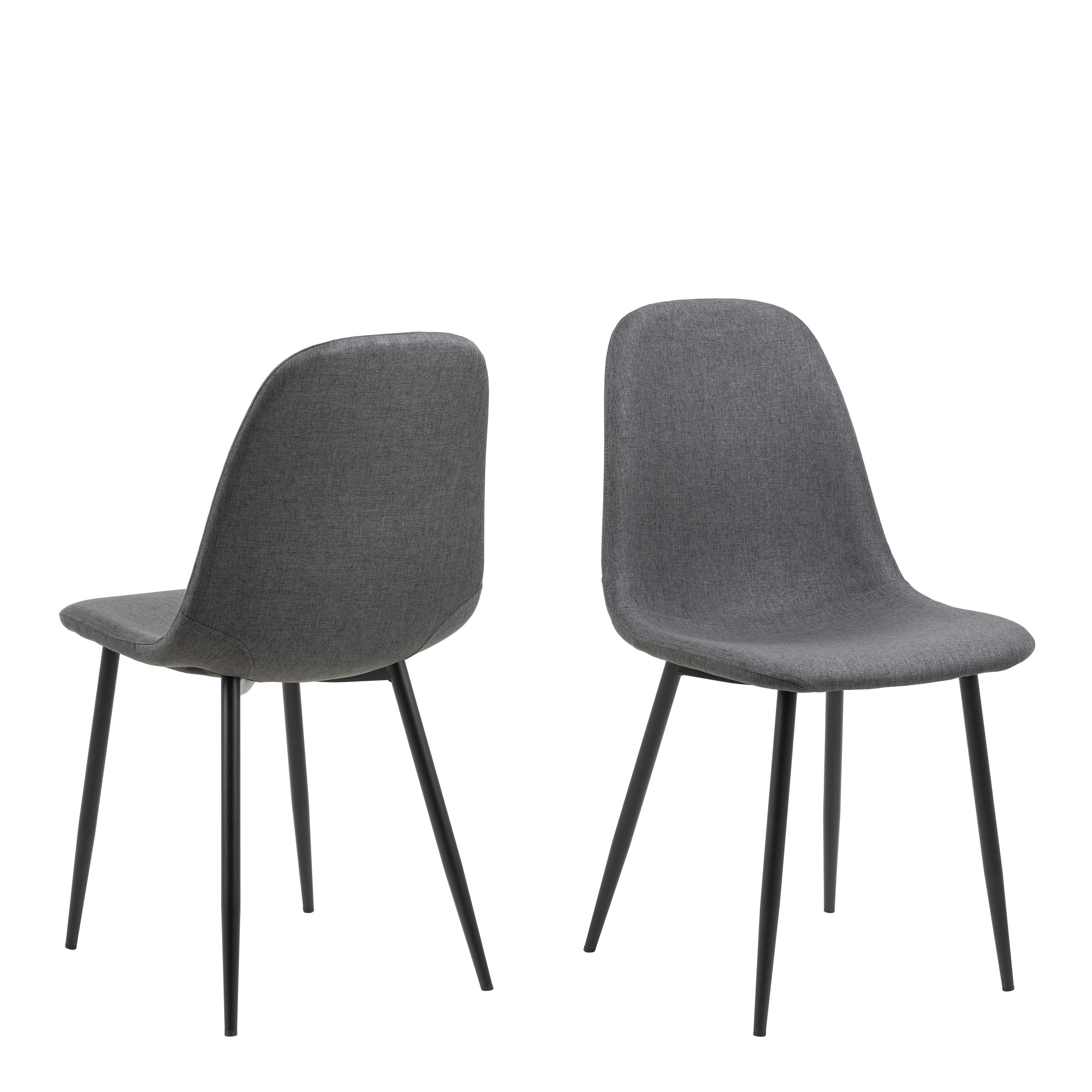 Furniture To Go Celia Dining Chair in Light Grey Set of 4 in Dark Grey