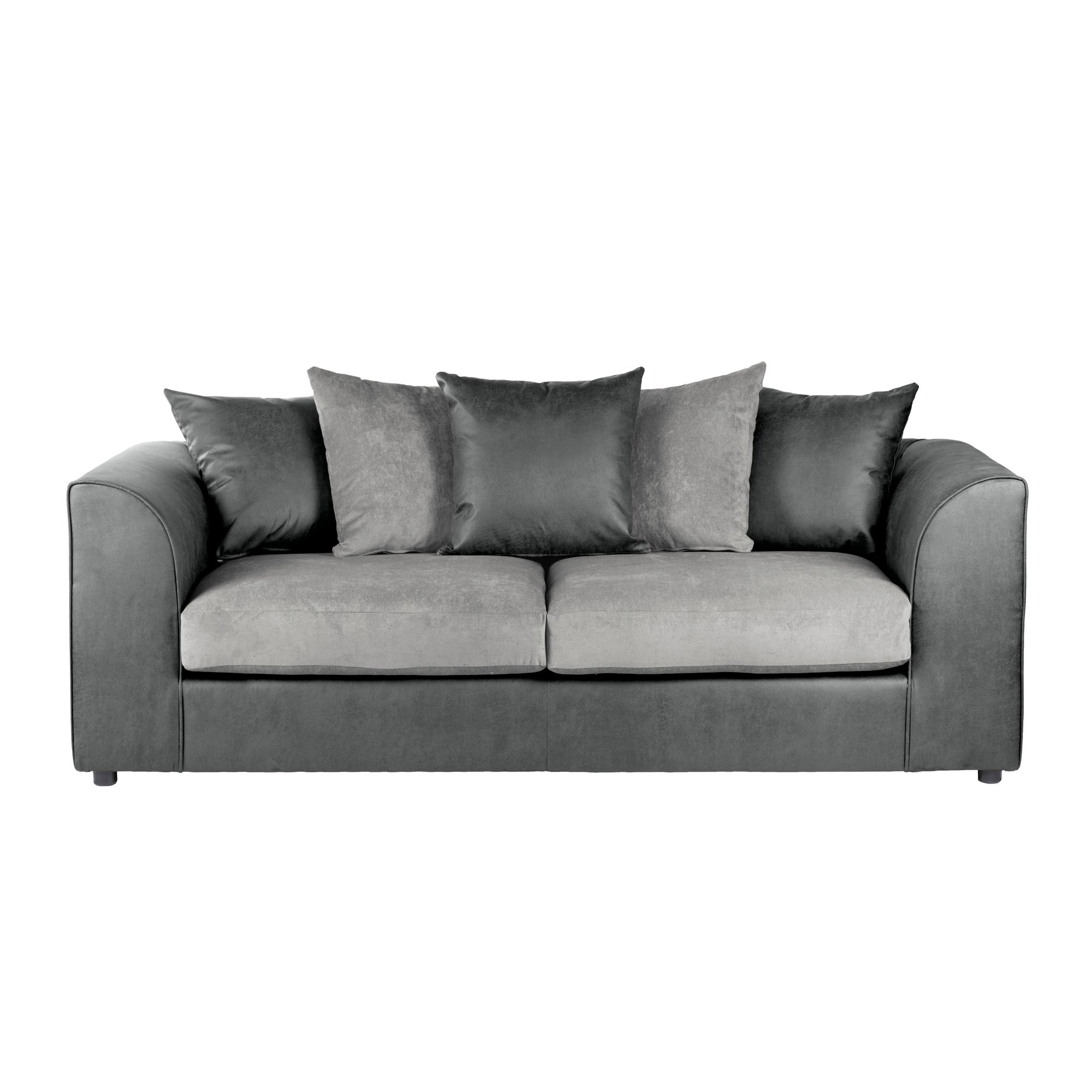 Blake Fabric Combo 3 Seater Sofa Grey