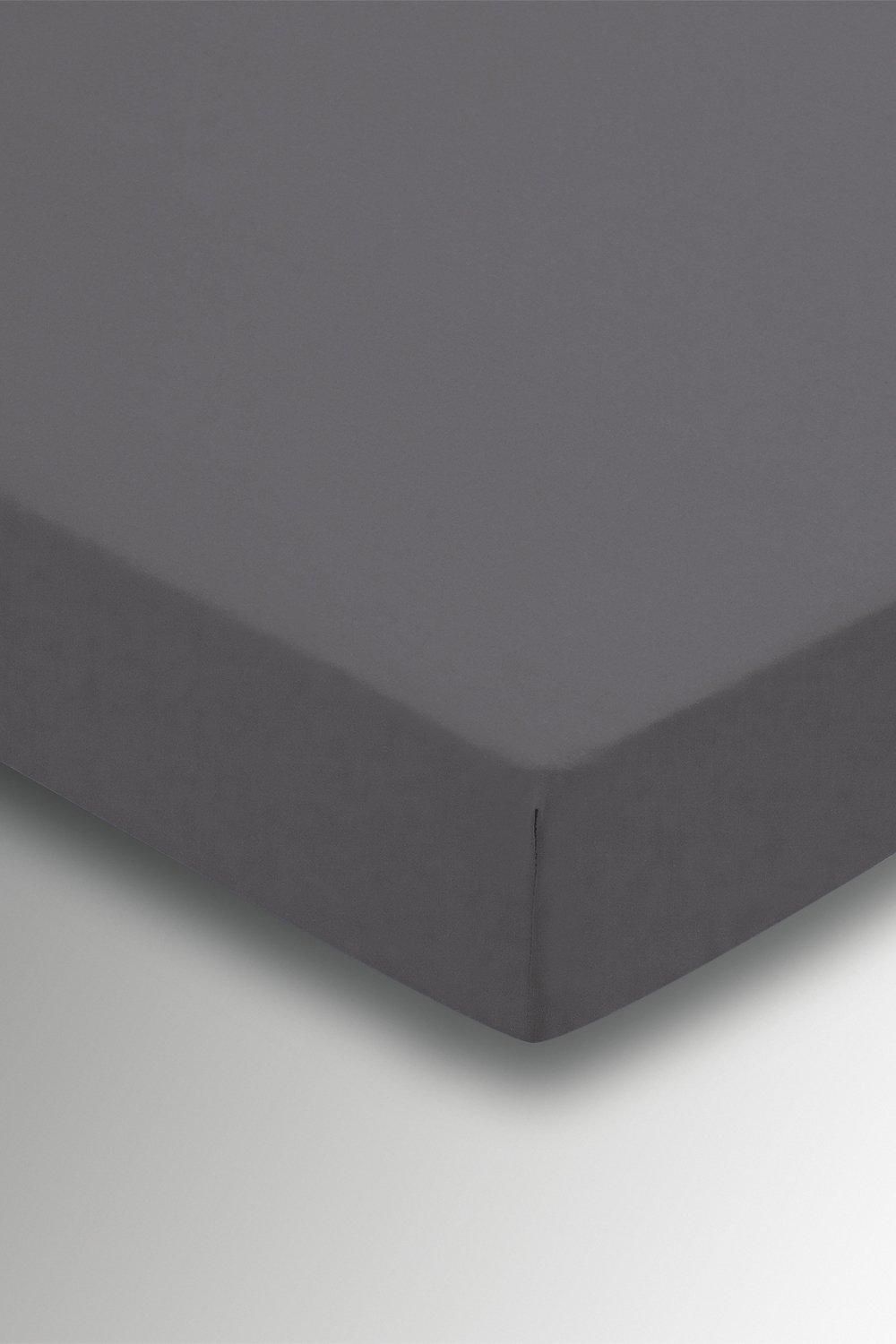 Helena Springfield 'Plain Dye' Polycotton Fitted Sheet Extra Deep in Charcoal
