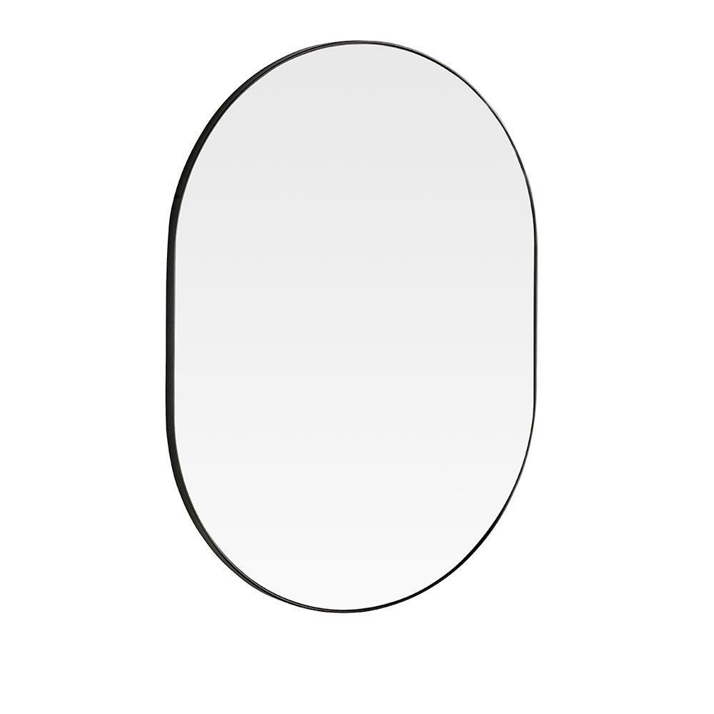 Yearn Mirrors Minimal Oval Mirror Black 80(h) x 60cm(w) 3