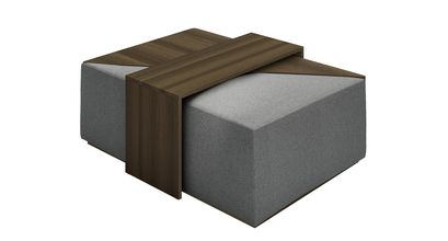 Astaire Modular Coffee Table Set Footstool in Storm Soft Sustainable Wool - sofa.com