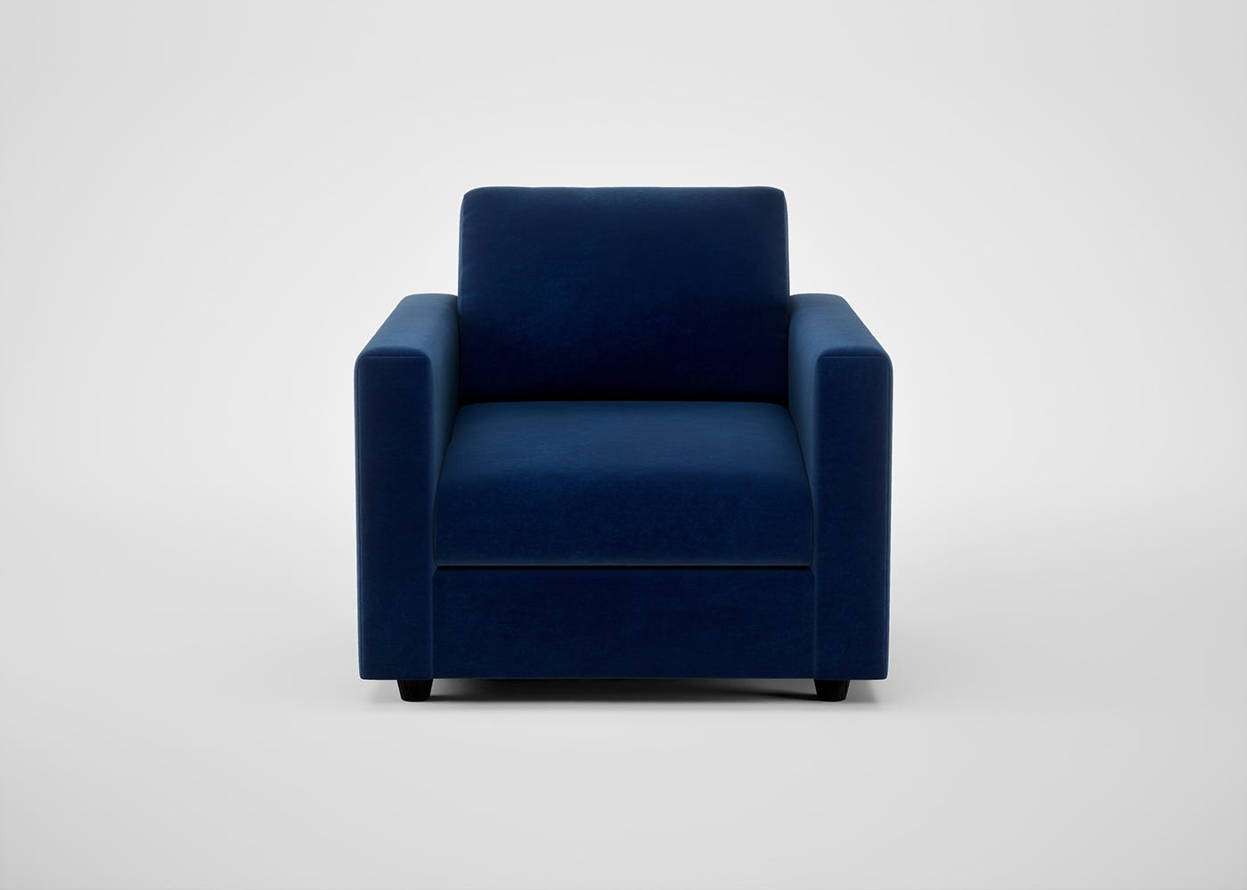 Heal's Nimbus II Armchair Smart Velvet Dusk Black Feet