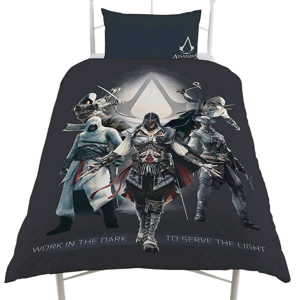 Ubisoft Reversible Duvet Set in Black