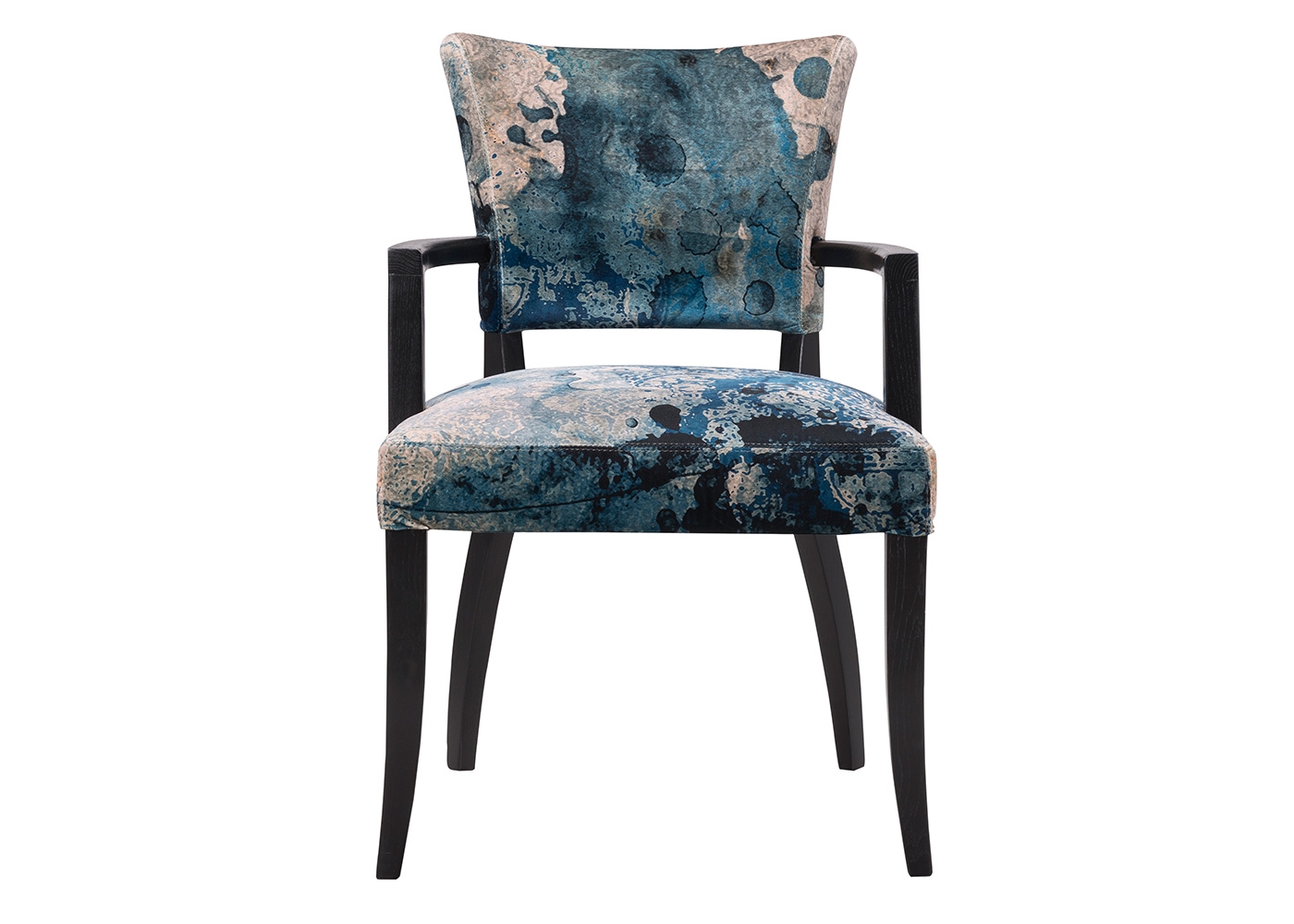 Timothy Oulton Mimi Wide Arm Dining Chair Melting Paisley Fabric