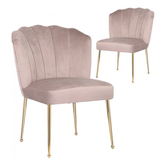 Nora Taupe Velvet Dining Chairs In Pair