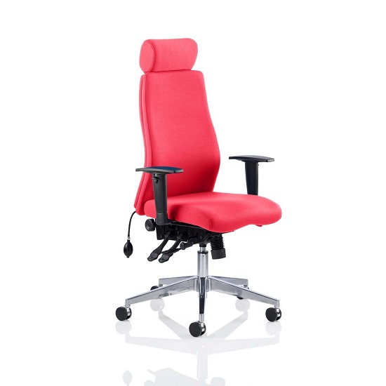 Penza Office Chair In Bergamot Cherry With Adjustable Arms