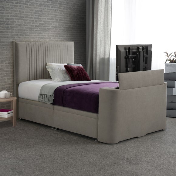 Sweet Dreams Venice Vertical Pleated Side Lift Ottoman TV Bed
