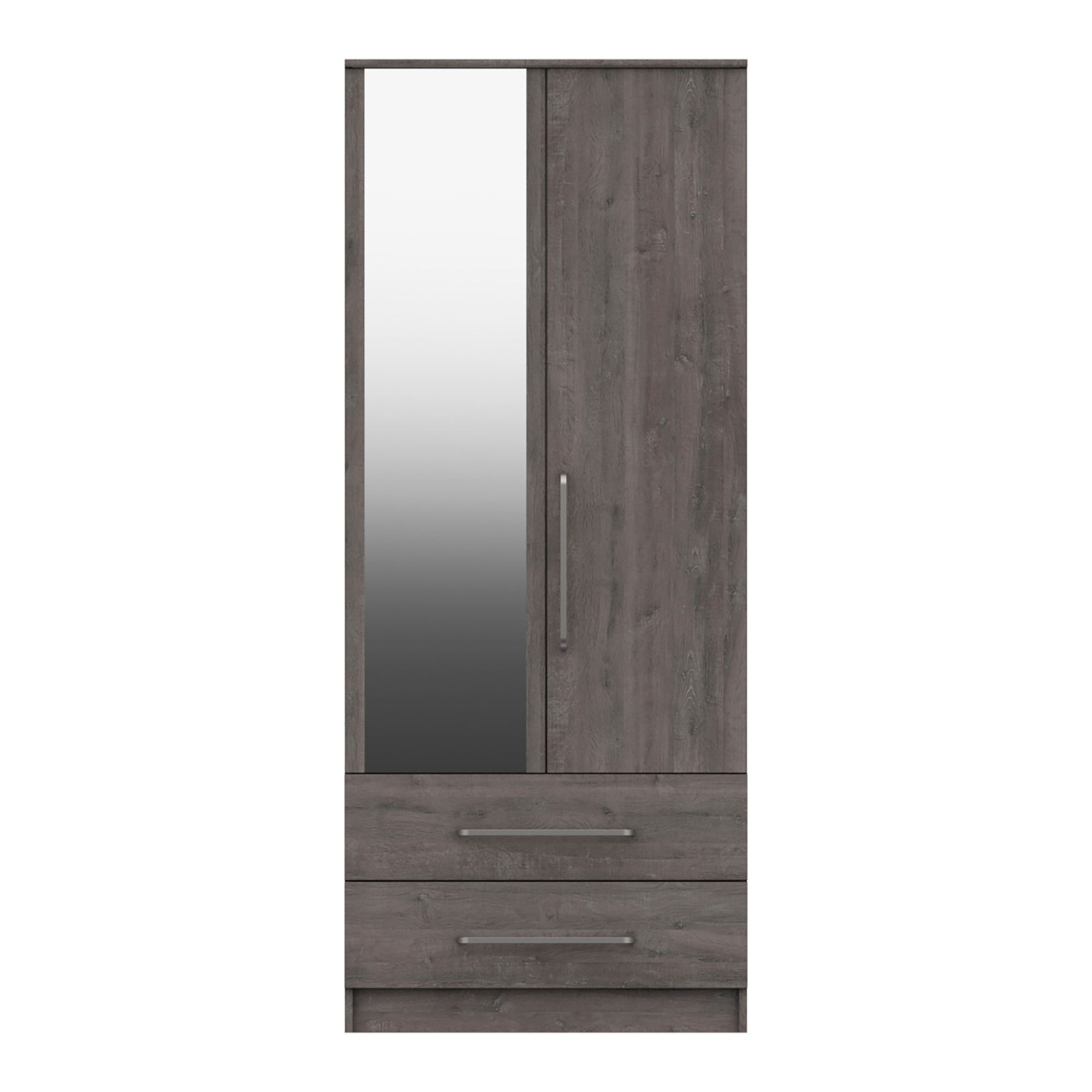 Parker Grey 2 Door Combi Wardrobe Grey