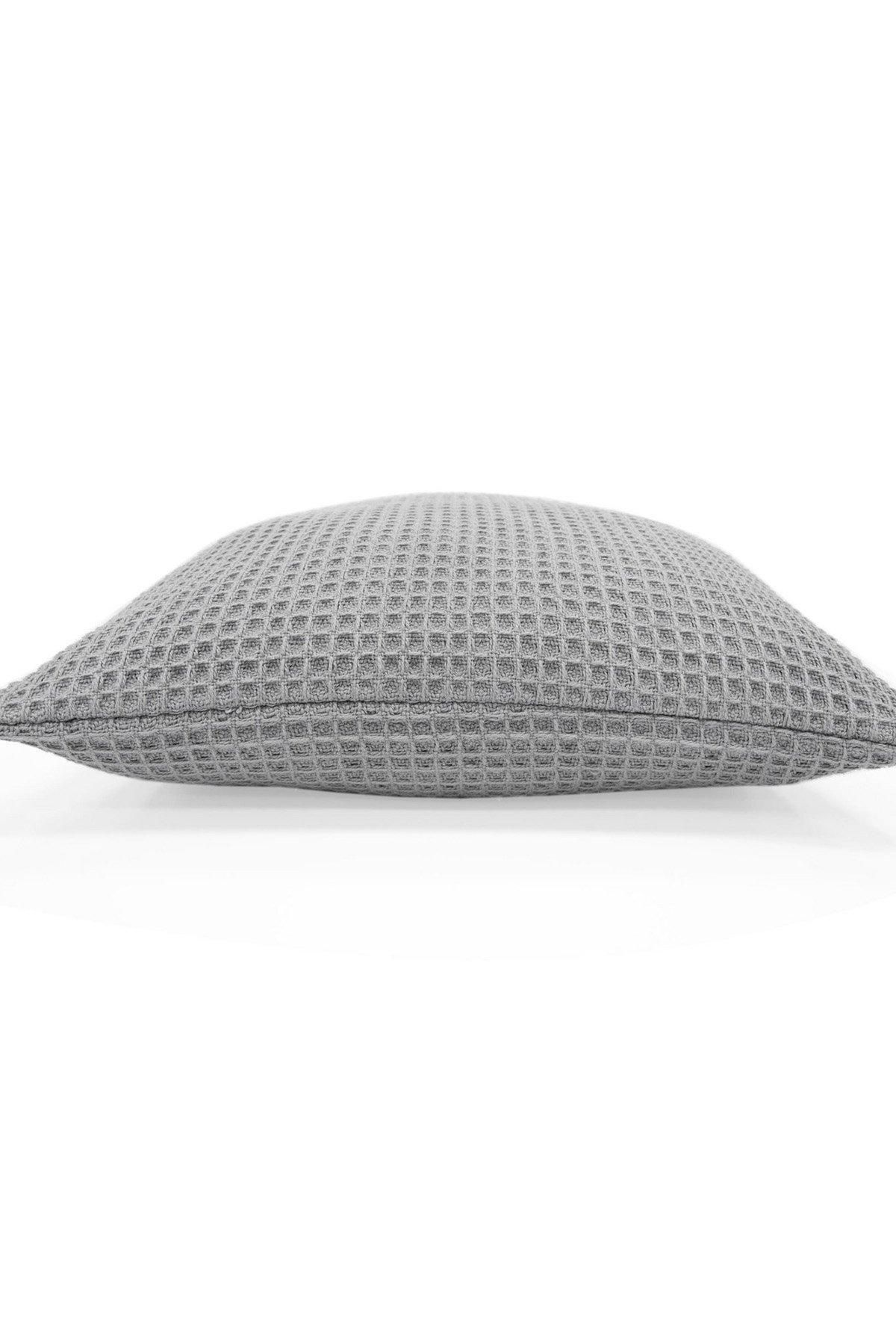 Appletree 'Bruges' Filled Cushion With Geo Waffle Texture in Silver 5