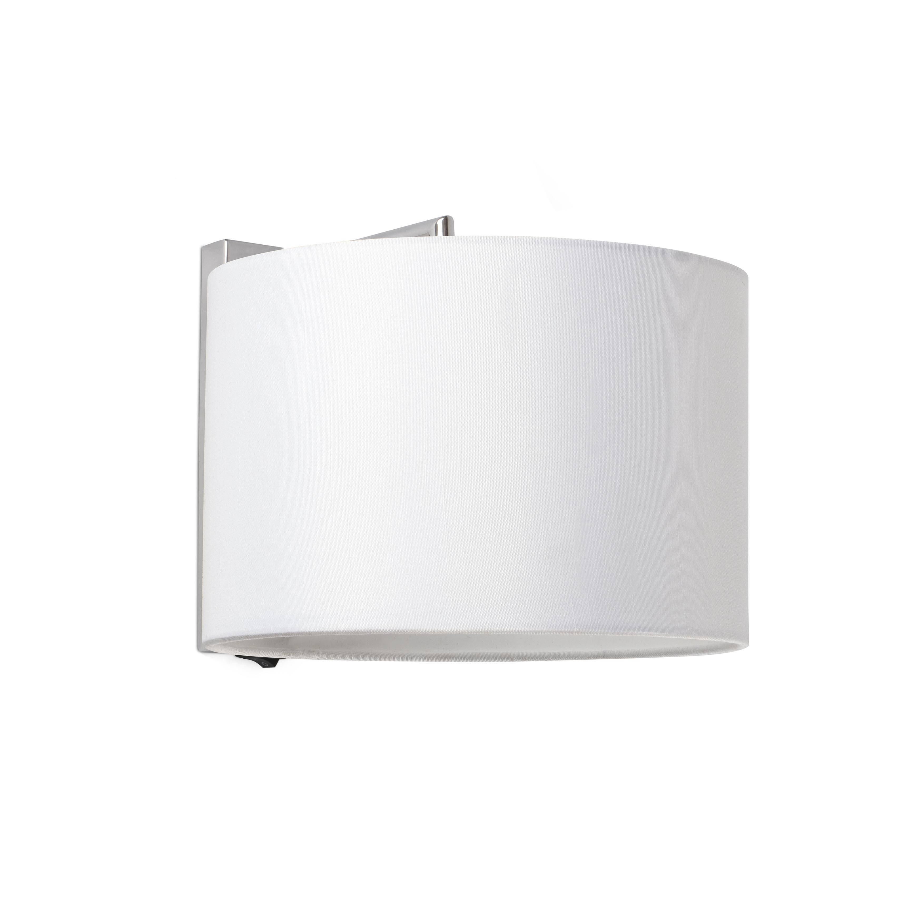 Netlighting Sahara 1 Light Indoor Wall Light Chrome with White Shade E27