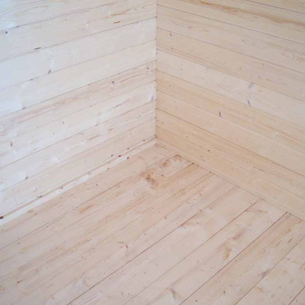 Shires Belgravia 28 mm Log Cabin 10 x 10 Feet in Light Brown 5