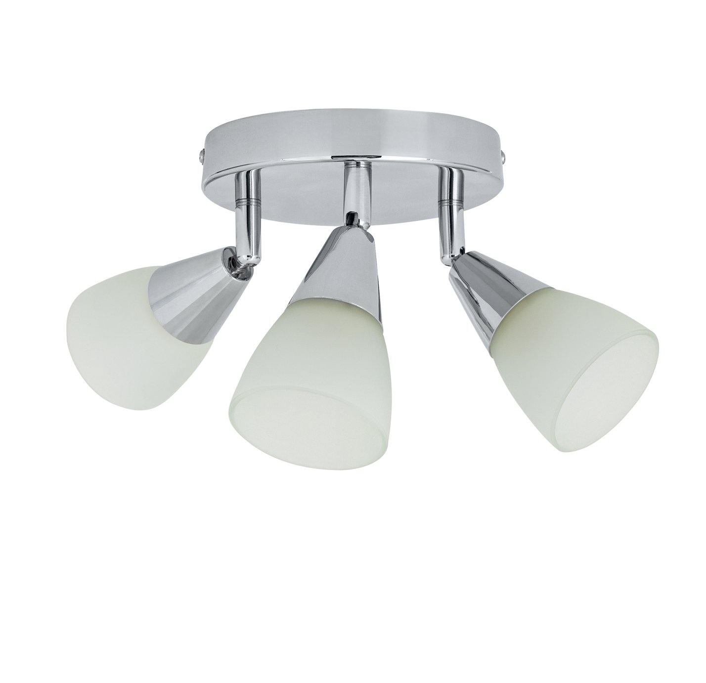 Argos Home Curico 3 Light Spotlight Plate - Chrome