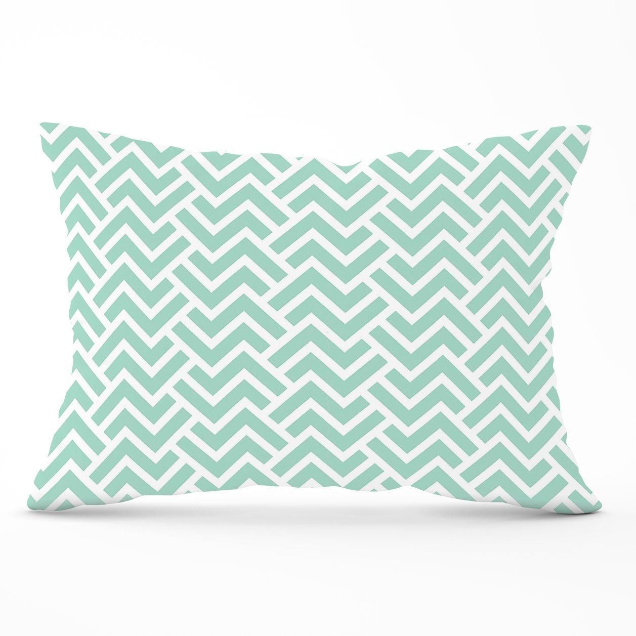 Warren Reed - Designer Green Geometric Pattern Cushions