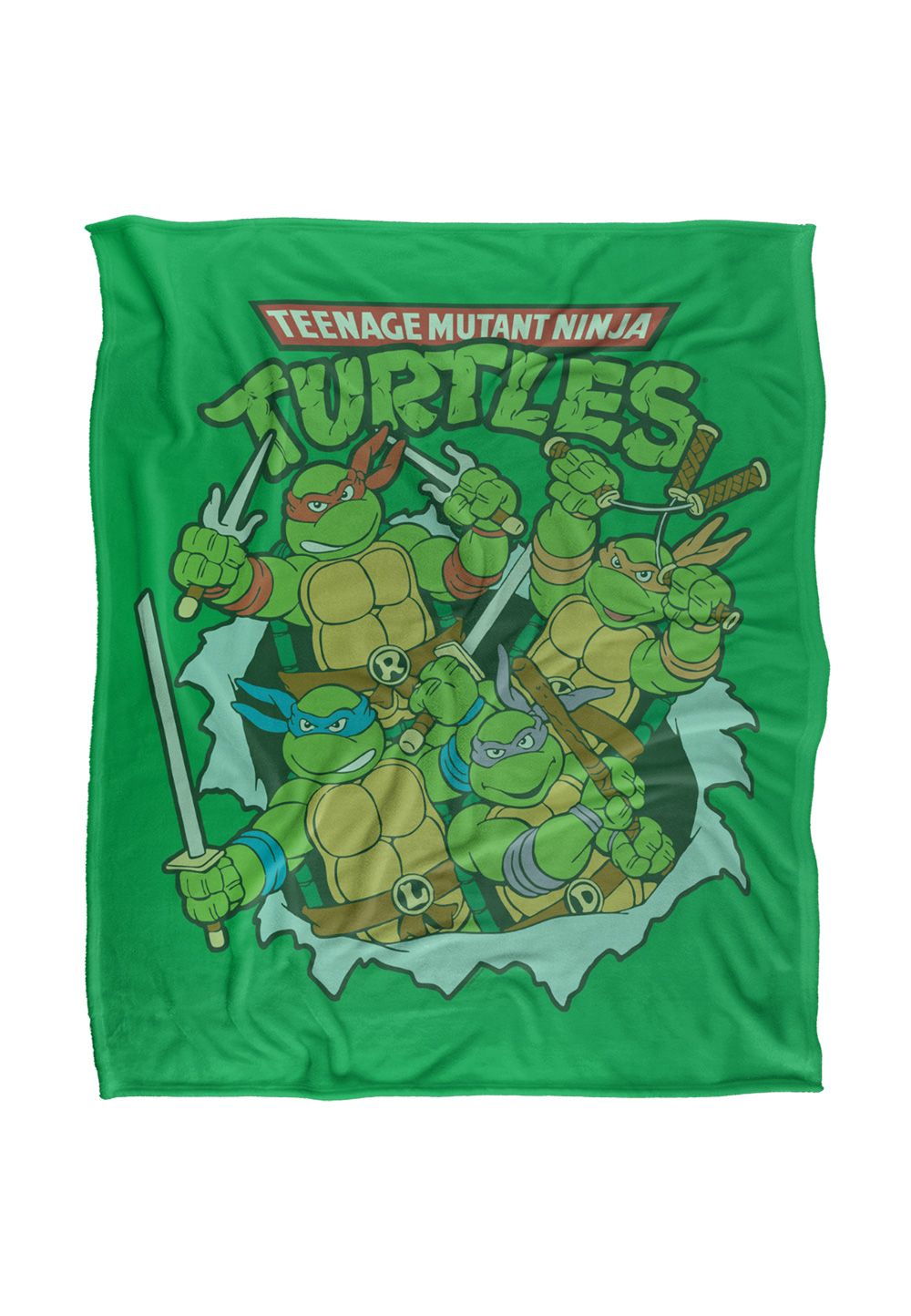 Teenage Mutant Ninja Turtles TMNT Group Retro Silky Touch Super Soft Throw Blanket 152 X 127 cm in White