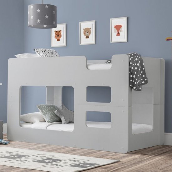 Saskatoon Wooden Pod Bunk Bed In Dove Grey