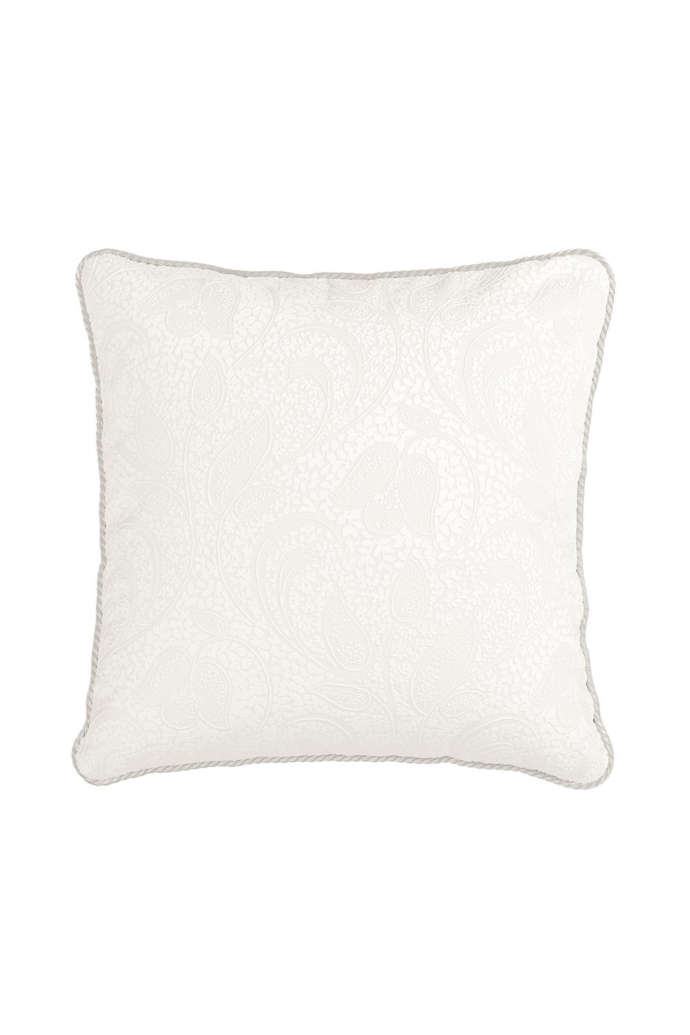 1951 'Ashleigh' Jacquard Cushion in White