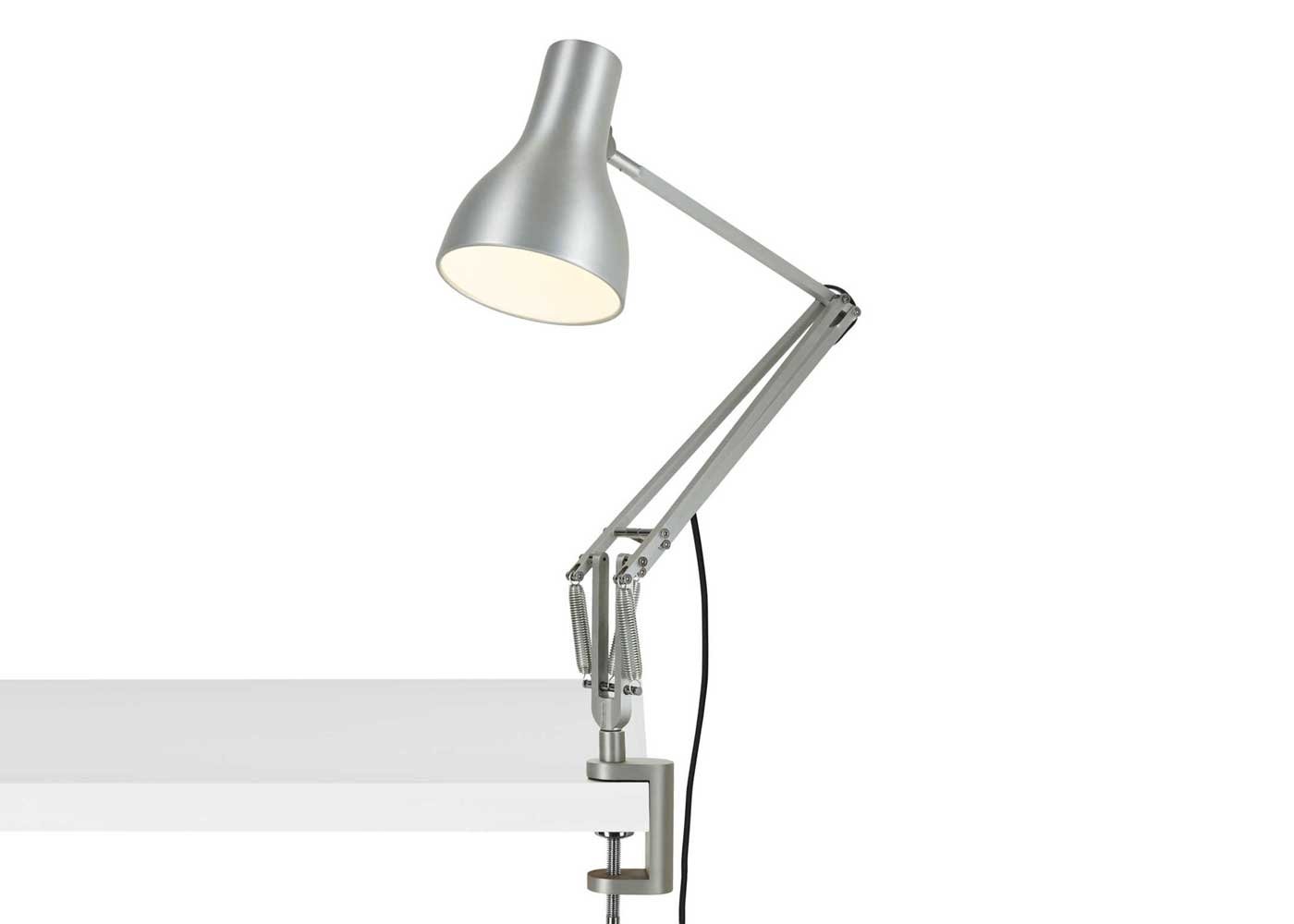Anglepoise Type 75 Desk Lamp Clamp Silver Lustre