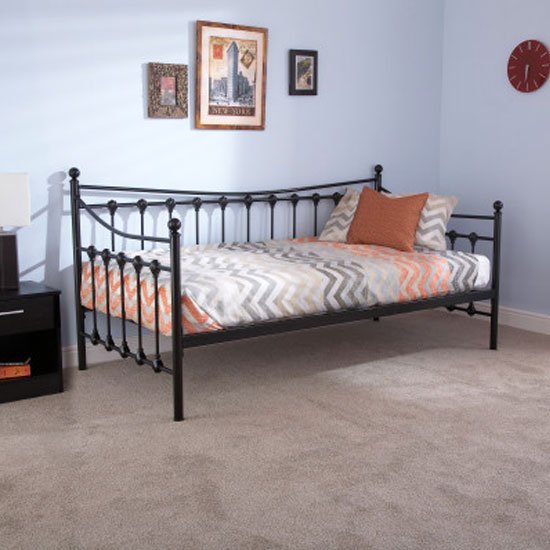 Memphis Steel Single Day Bed In Black