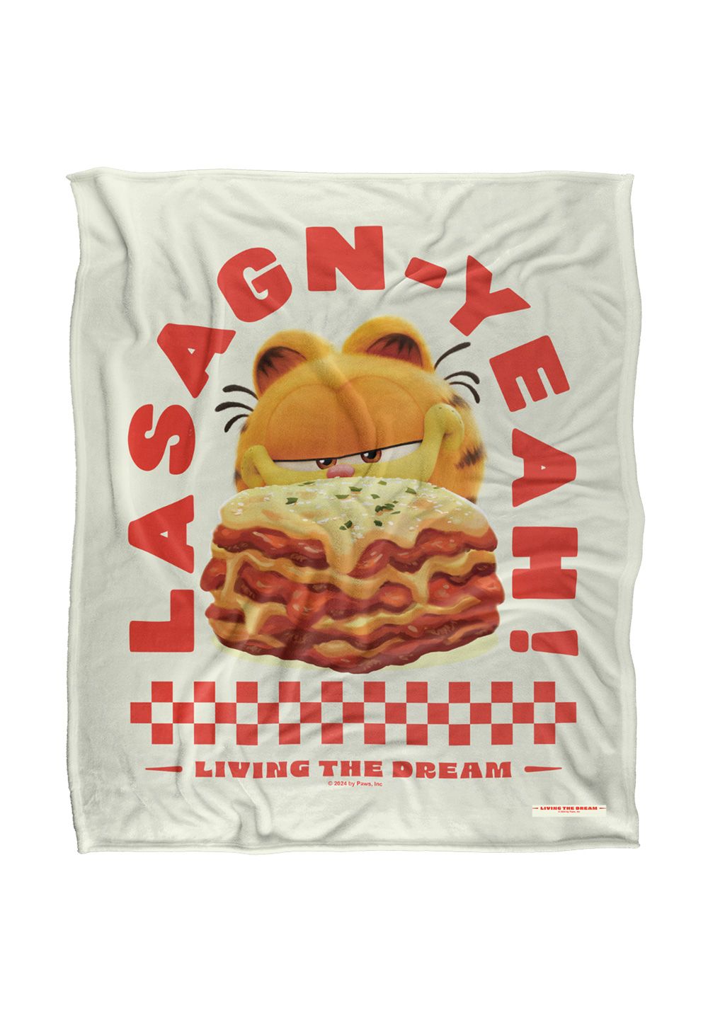 Garfield (2024) Living The Dream Silky Touch Super Soft Throw Blanket 152 X 127 cm in White