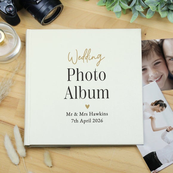 Personalised Free Text Square Wedding Photo Album