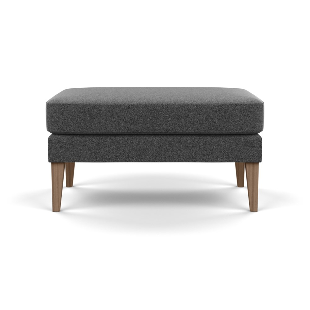 Heal's Richmond Ottoman Melton Wool Granite Tinted Ash Feet