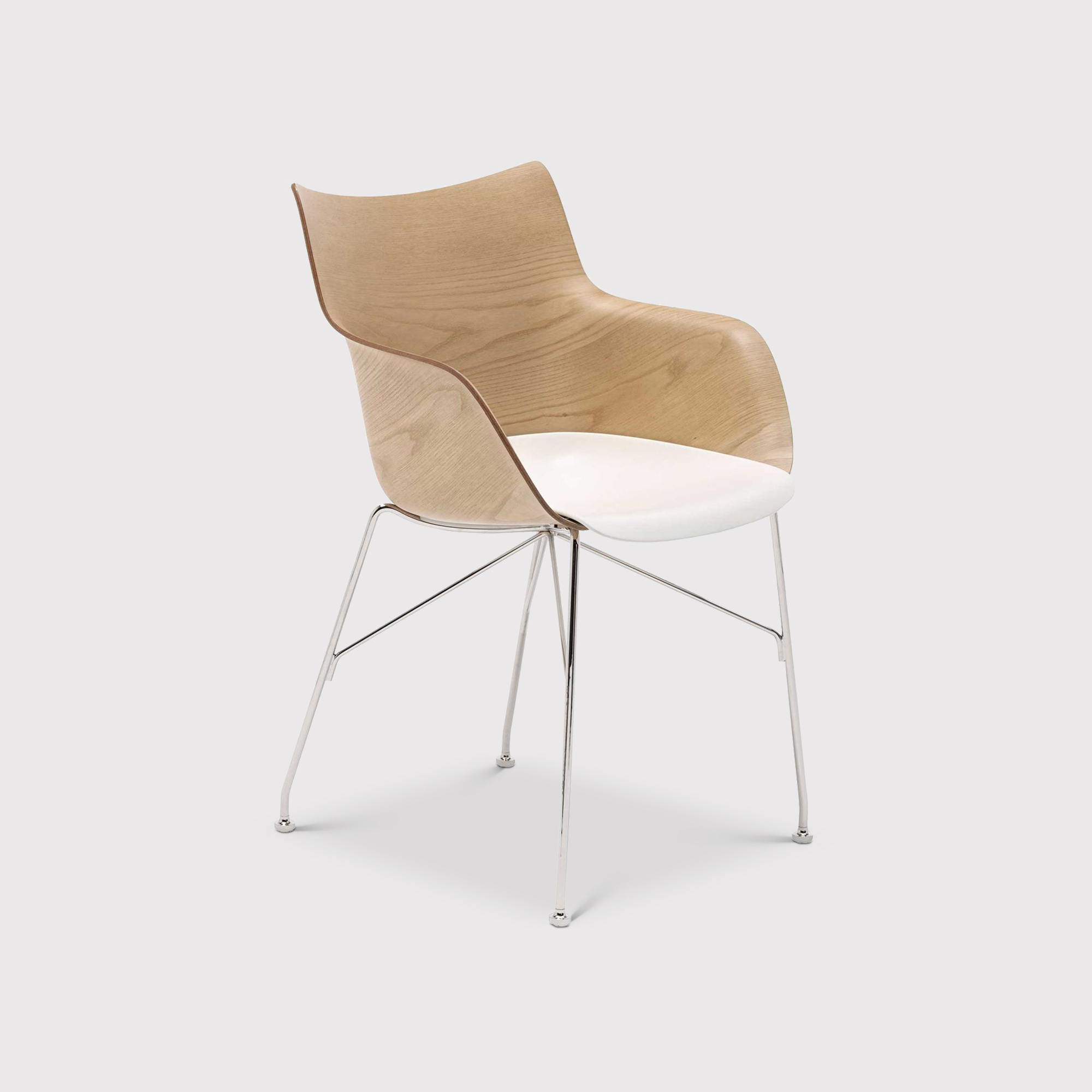 Kartell Smartwood Armchair, Neutral | Barker & Stonehouse