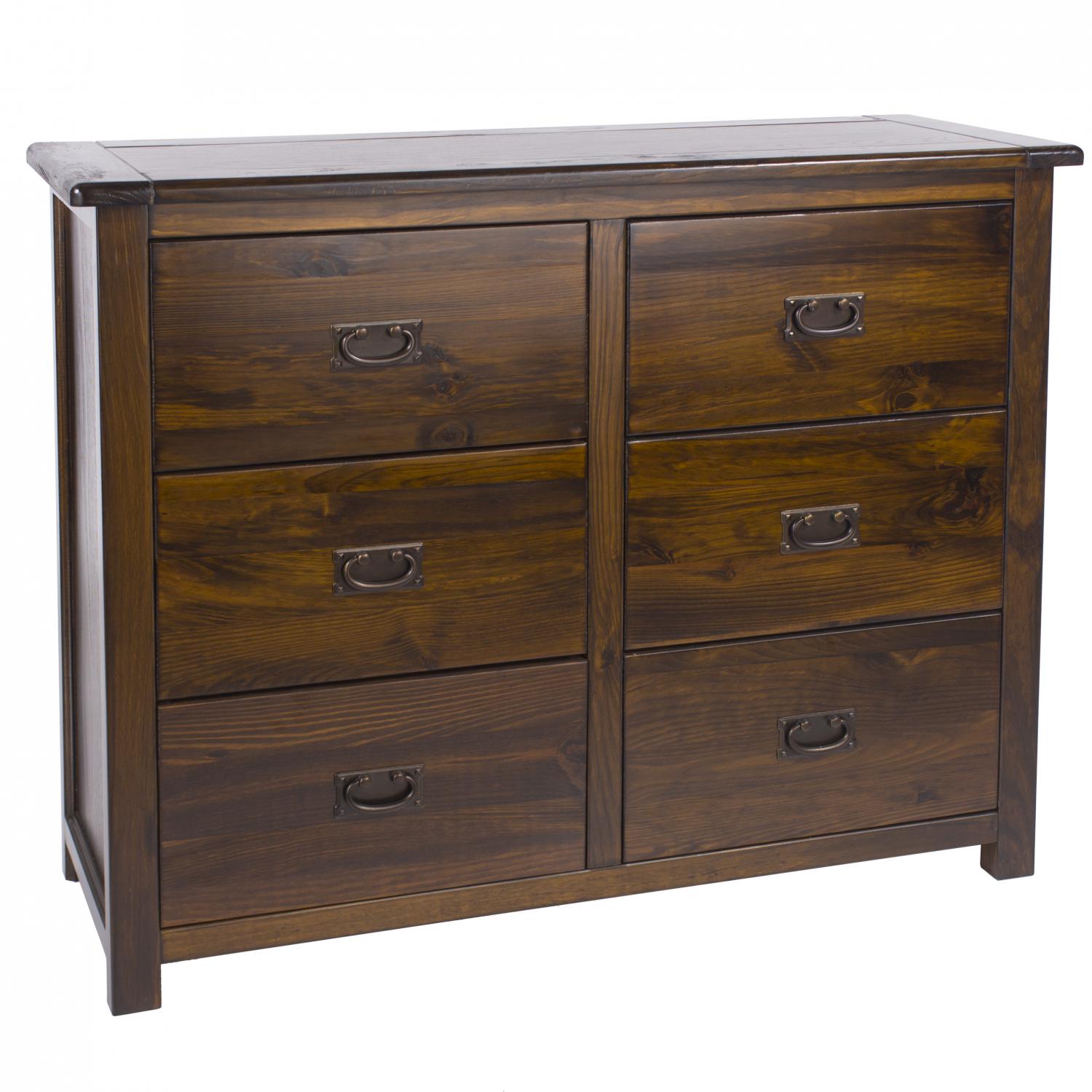 Boston 6 Drawer Chest Brown