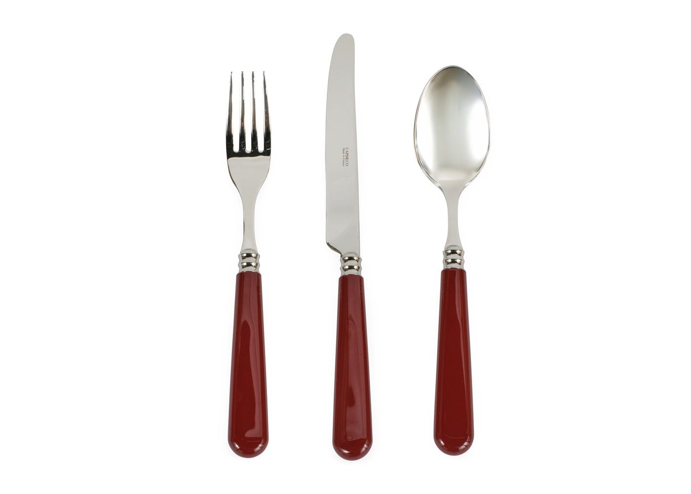 CAPDECO Bistro Cutlery 12 Piece Set Burgundy