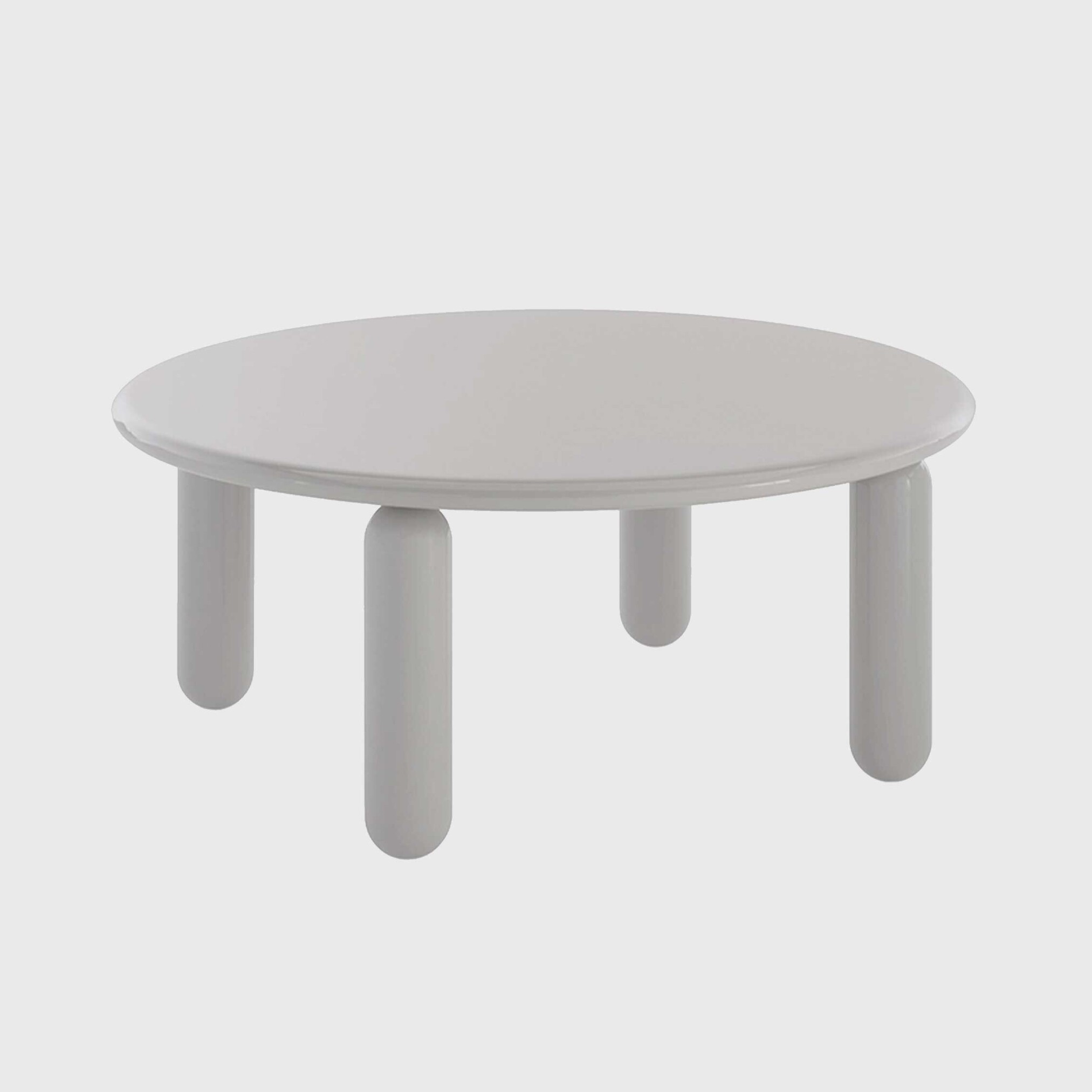 Kartell Undique Mas Side Table 85x85x30 Grey, Round Wood | Barker & Stonehouse