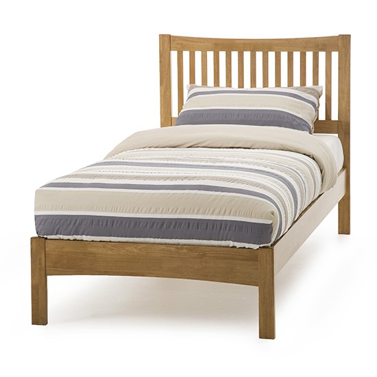 Mya Hevea Wooden Single Bed In Honey Oak