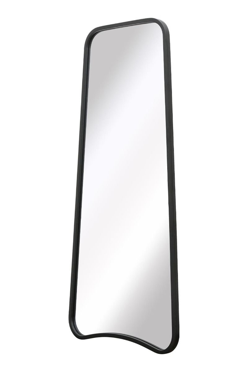 MirrorOutlet Black Metal Trapezoid Shape Framed Wall Mirror (122CM X 58CM) 6