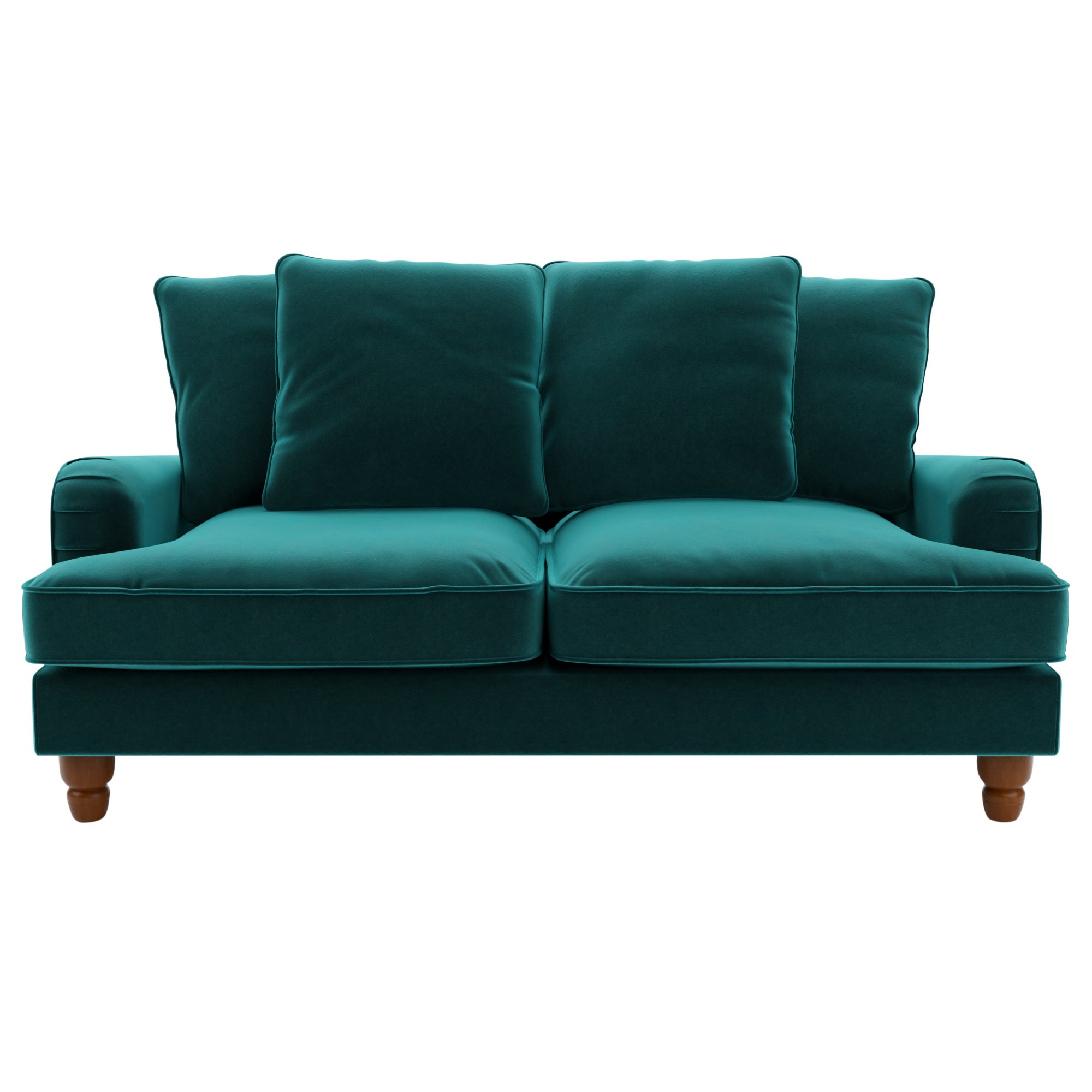 Beatrice Scatter Back Velvet 2 Seater Sofa Green