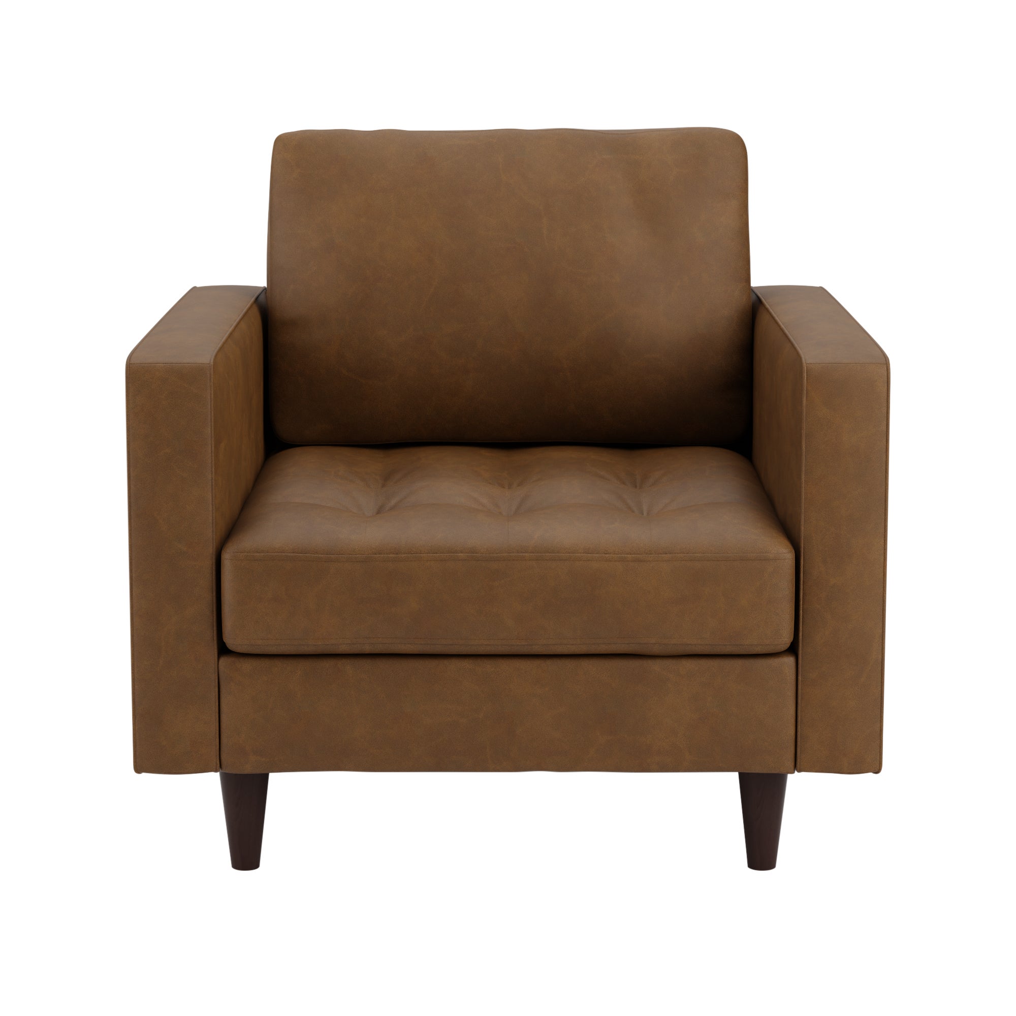 Zoe Faux Leather Armchair Tan