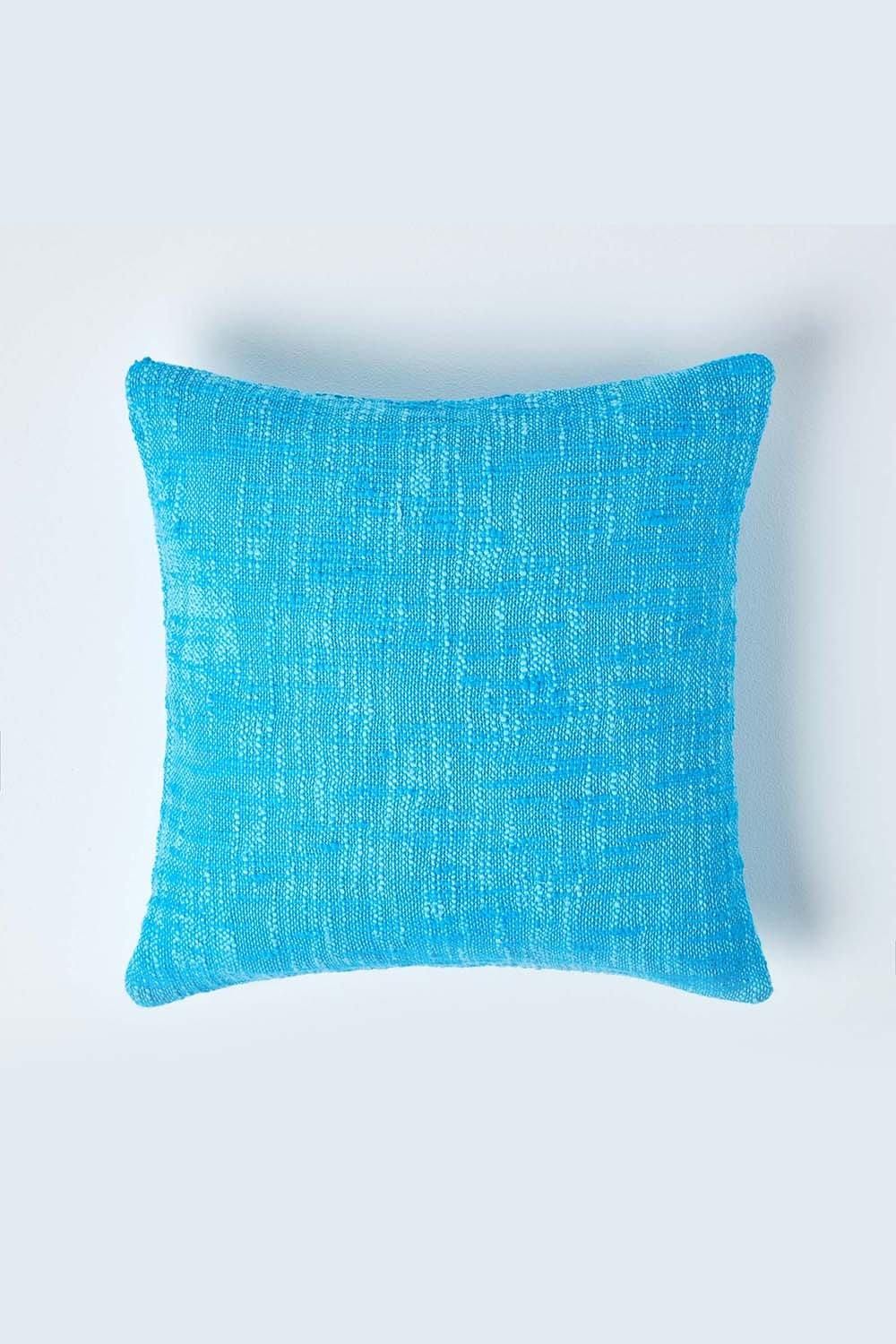 Homescapes Nirvana Cotton Cushion Cover in Teal
