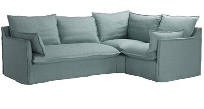 Isaac Asym: LHF 2 Seat Sofa Bed w RHF Single in Holkham Norfolk Cotton - sofa.com
