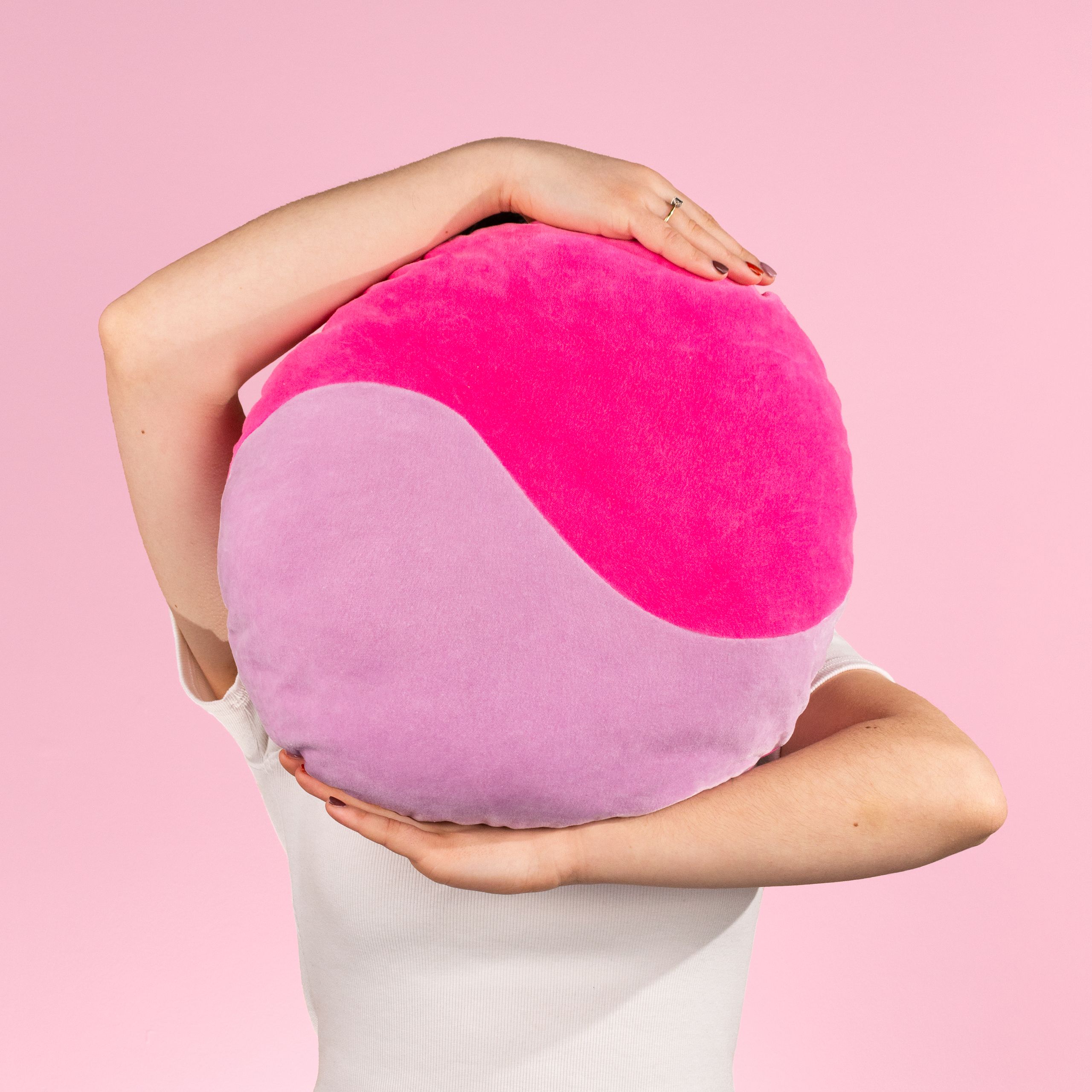 Heya Home Unity 100% Cotton Velvet Ready Filled Cushion in Lilac
