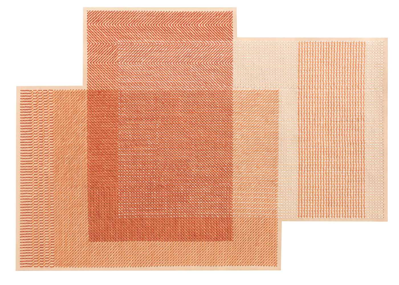 Gandia Blasco Canevas Geo Rug Coral 170 x 240cm