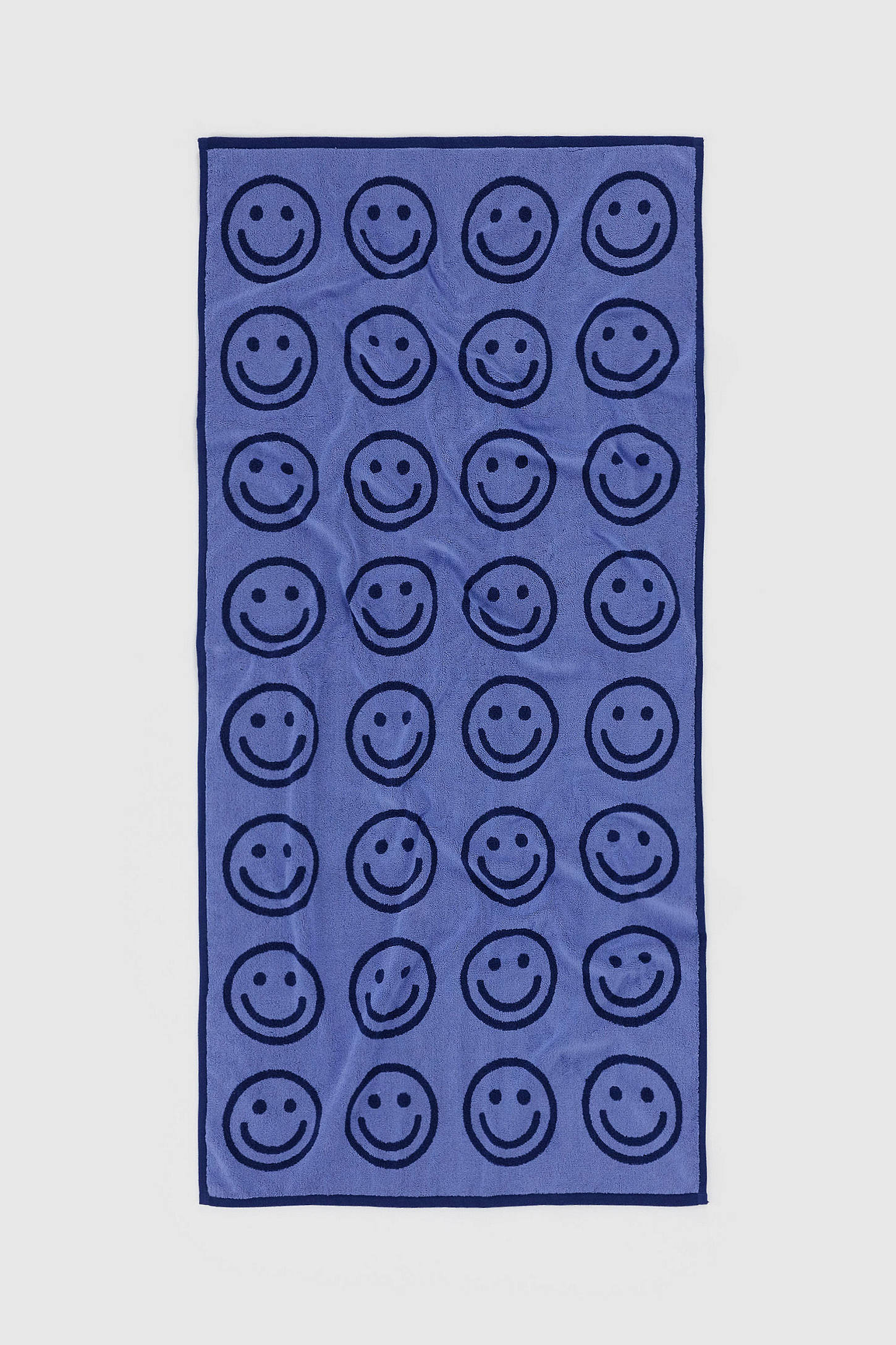 BAGGU Blue Happy Bath Towel - Blue ALL