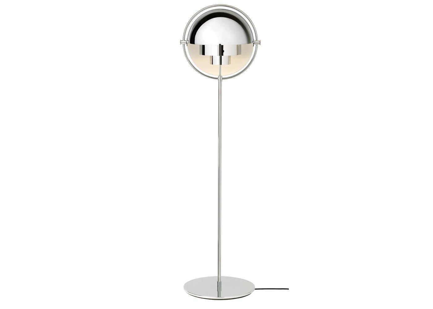 Gubi Multi Lite Floor Lamp Chrome Base Chrome Shade
