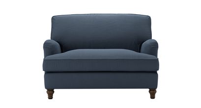 Bluebell Loveseat Sofabed in Midnight Blue Brushed Linen Cotton - sofa.com
