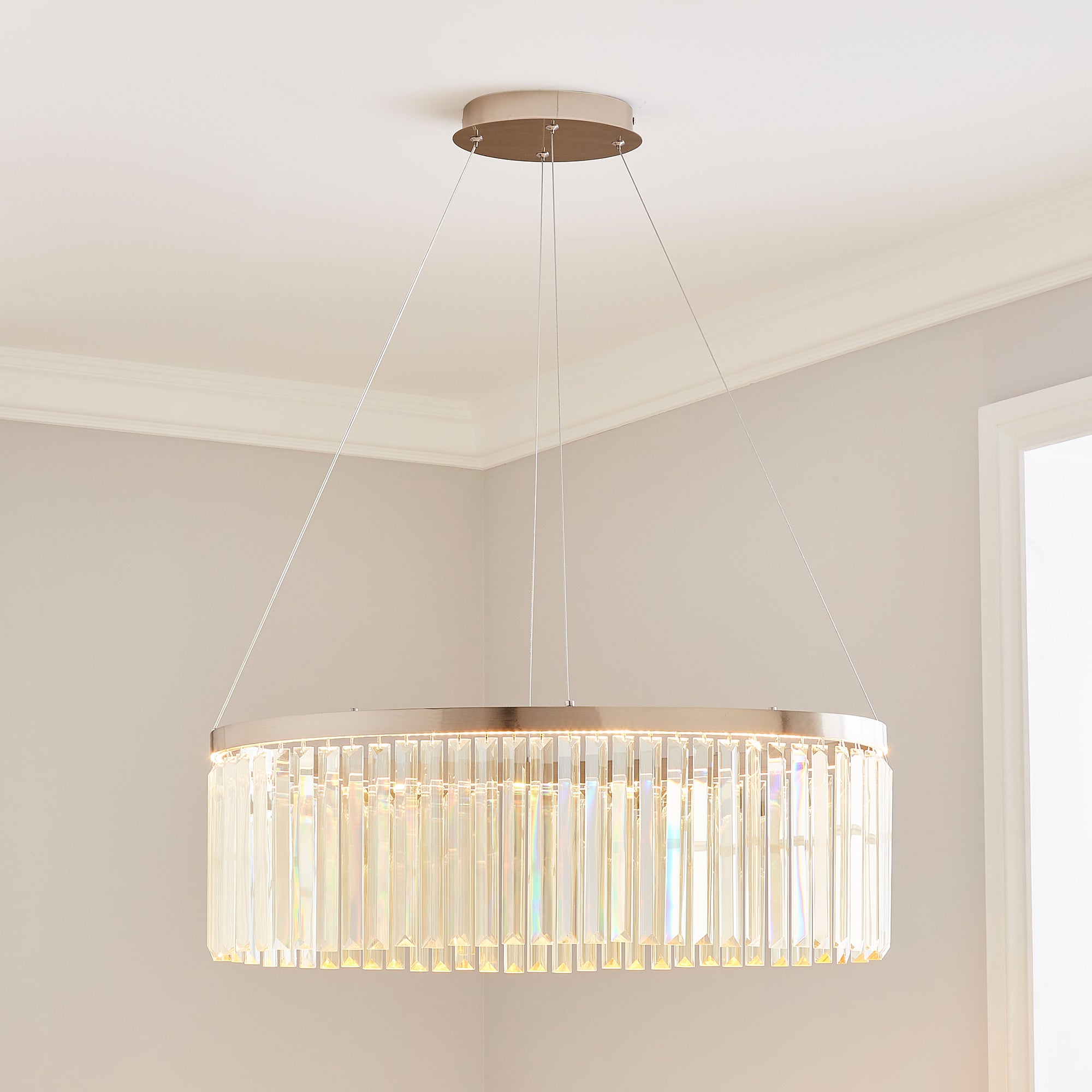 Camille Integrated LED Ceiling Fitting Beige