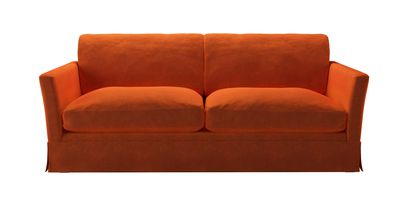 Otto 3 Seat Sofabed in Paprika Smart Velvet - sofa.com