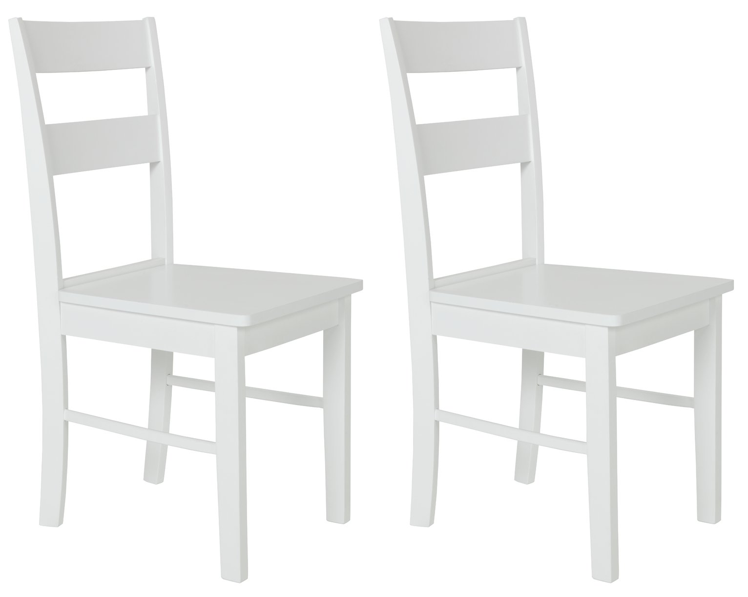 Habitat Chicago Pair of Dining Chairs - White