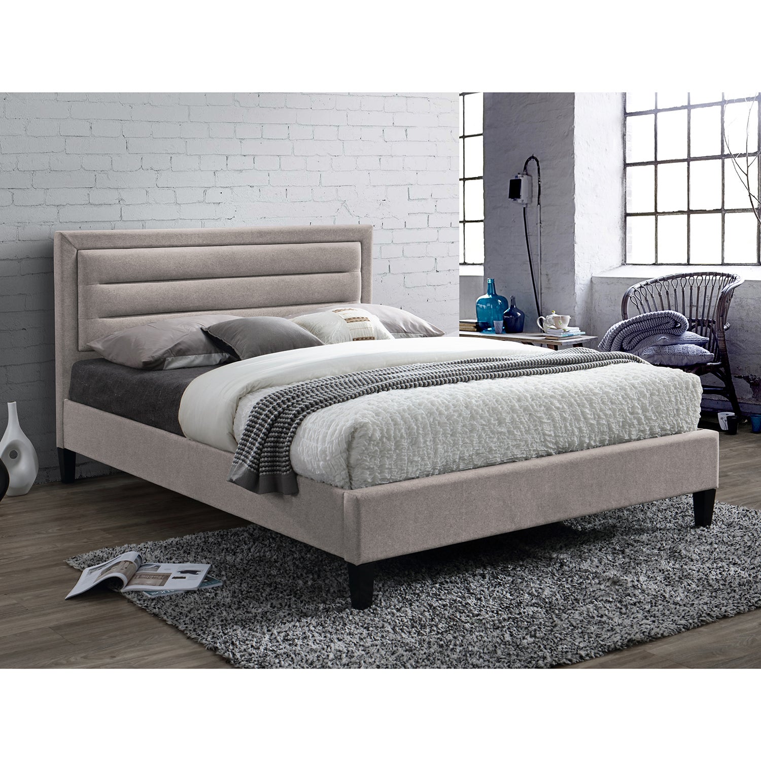 Picasso Mink Velvet Bed Frame Mink