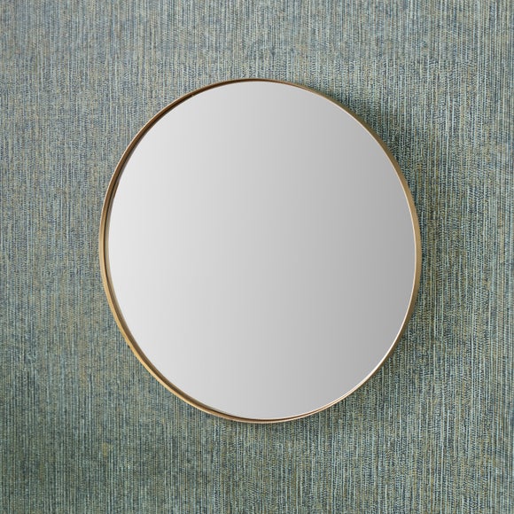 Slim Frame Round Wall Mirror