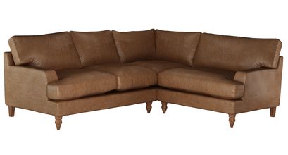 Isla Asym. Crn: LHF 2 Seat w RHF Loveseat in Tan Vintage Leather - sofa.com