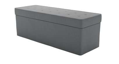 Buttons Storage Bench in Shadow Brushed Linen Cotton - sofa.com