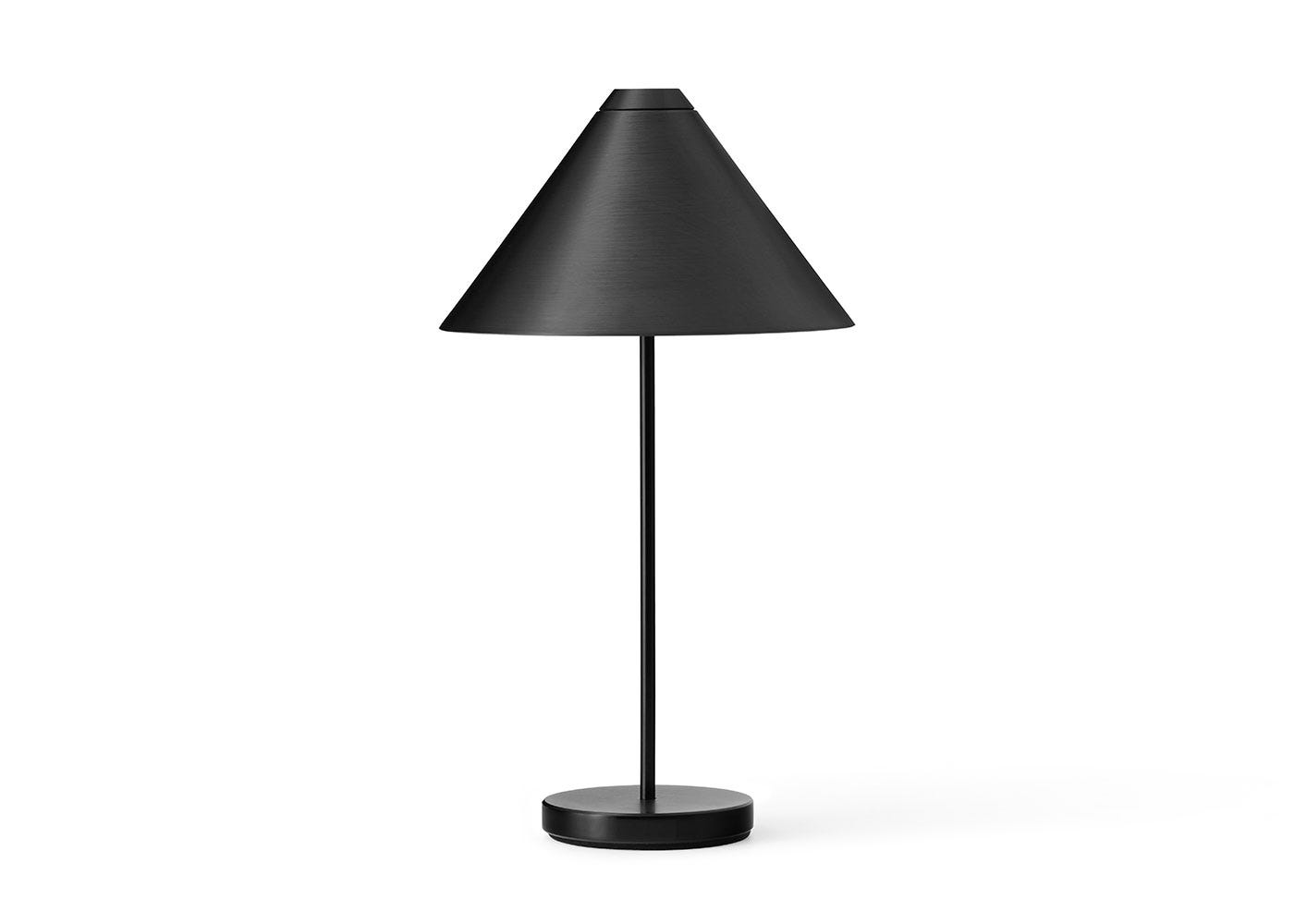 New Works Brolly LED Portable Table Lamp Steel Black